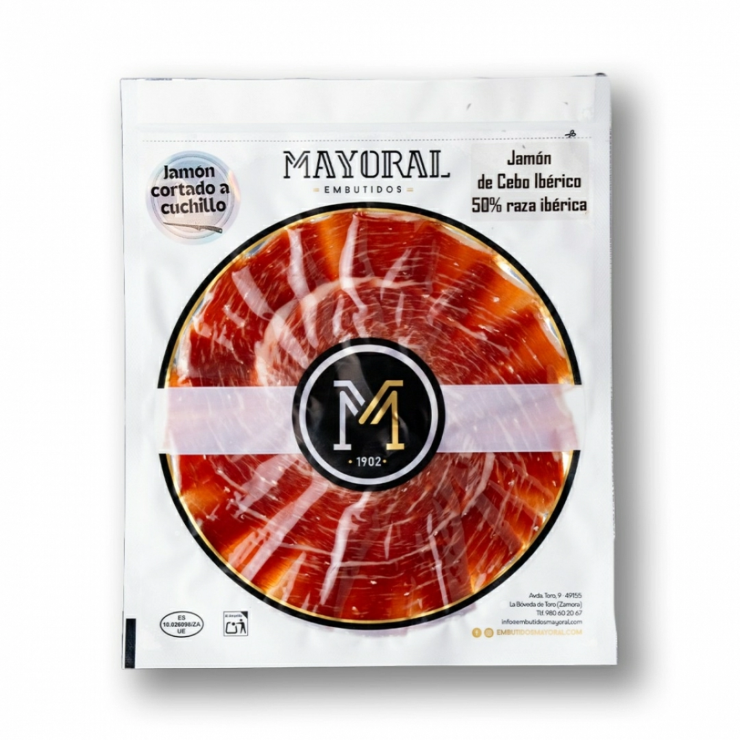 Jamón de Cebo Ibérico 50% Raza Ibérica Loncheado